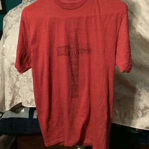 Red T-Shirt  Cross with words Size XL